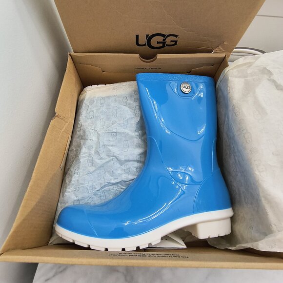 UGG Sienna Women's Neon Blue Waterproof Fleece-Lined Rain/Mud/Snow Boots - 8 M - Picture 7 of 8